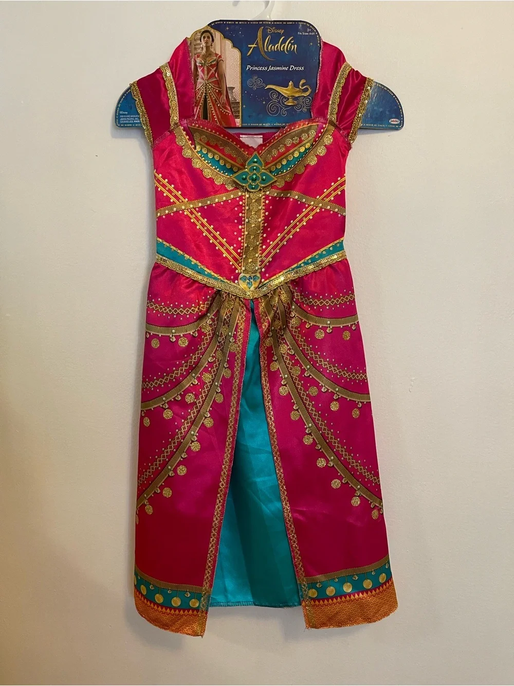 Disney Aladdin Princess Jasmine Dress Size 4-6 Y Girls Costume NWT Live Action